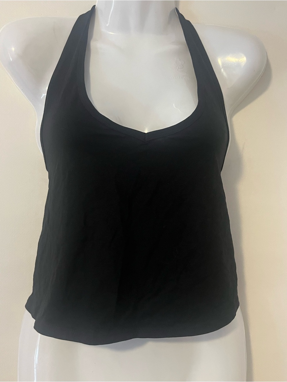 Fashion Nova Black Halter Top 1X Cotton Spandex NWOT